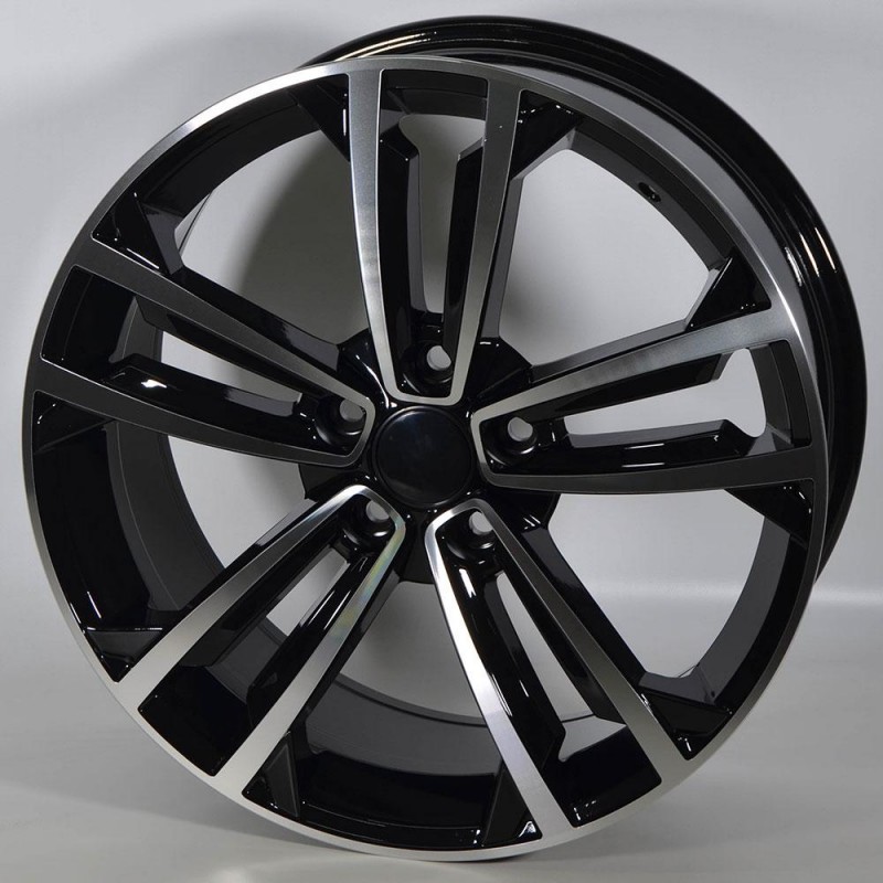 STUTGART VW528 8X18 5X112 ET45 57.1 PULIDA NEGRA