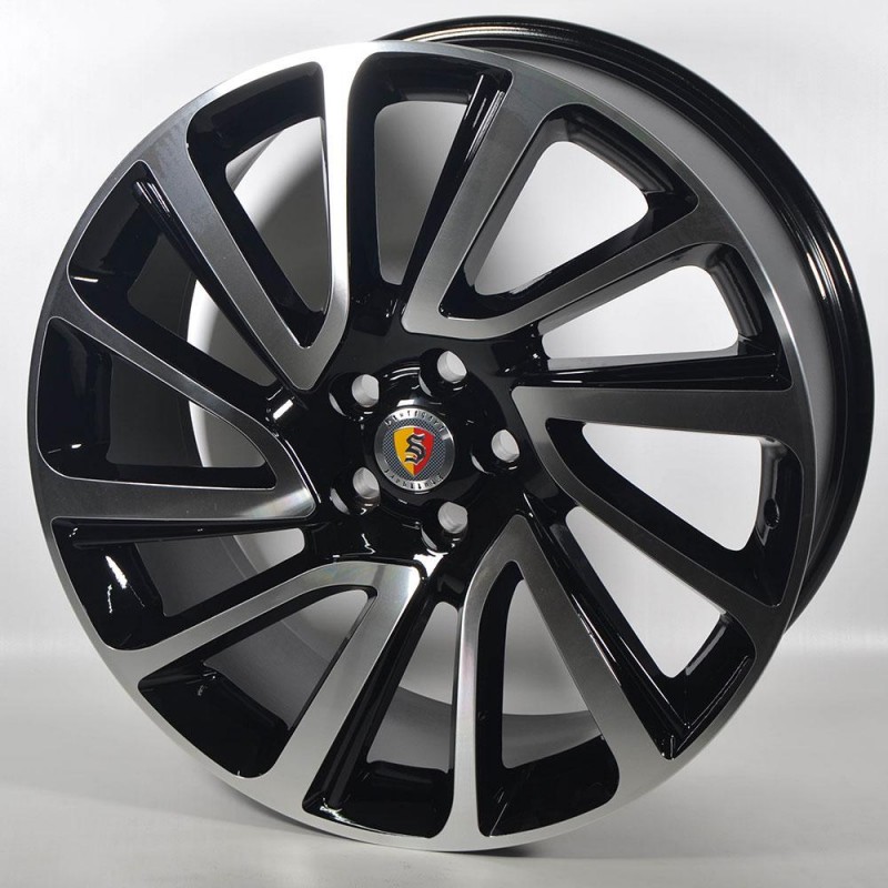 STUTGART RR614 9.5X22 5X120 ET48 72.6 PULIDA NEGRA