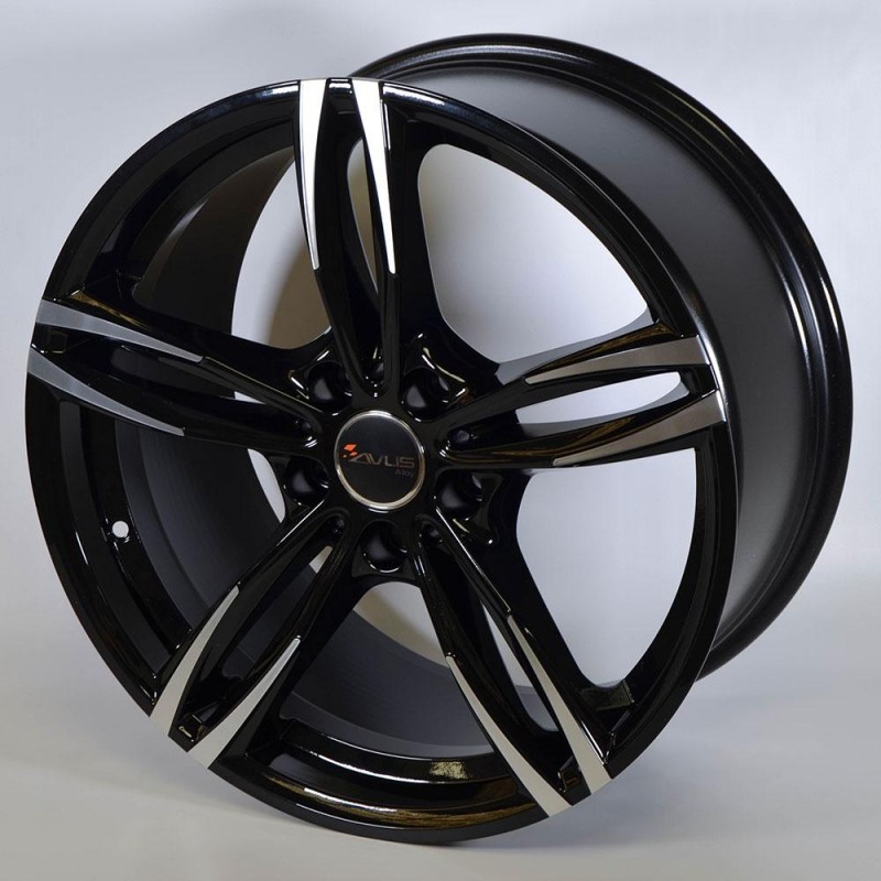 AVUS AF15NEW 8.5X19 5X108 ET45 63.4 POLISHED BLACK