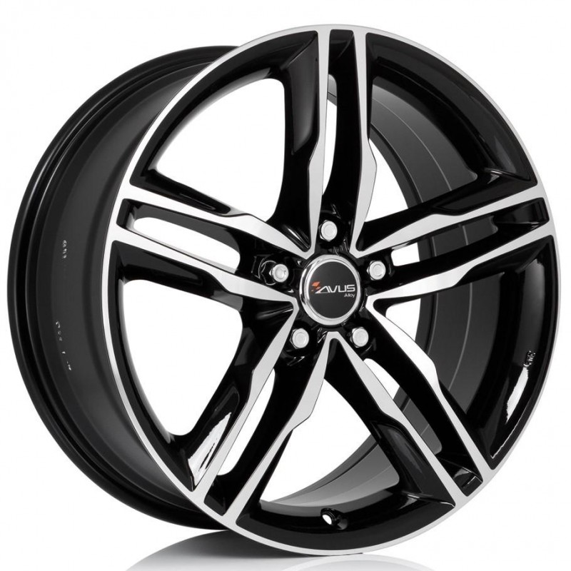 AVUS AF6 9X20 5X112 ET35 66.6 BLACK POLISHED