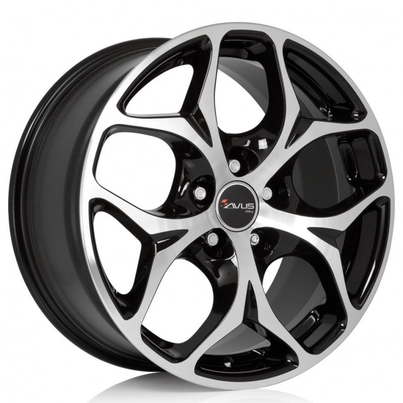 AVUS AC-MB2 8.5X18 5X130 ET58 71.6 POLISHED BLACK