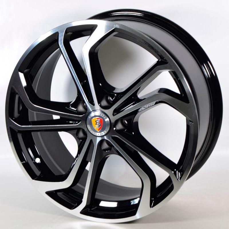 STUTTGART MAGNUS 8X18 5X112 ET45 57.1 BLACK POLISHED