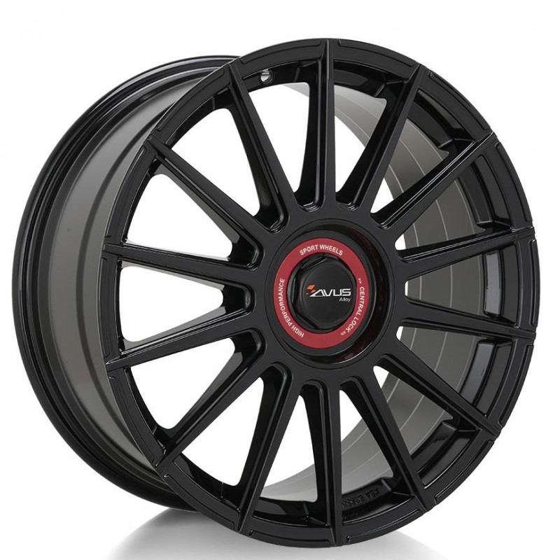 Llanta ac-m09 8x18 5x112x120 et35 72.6 black red cap