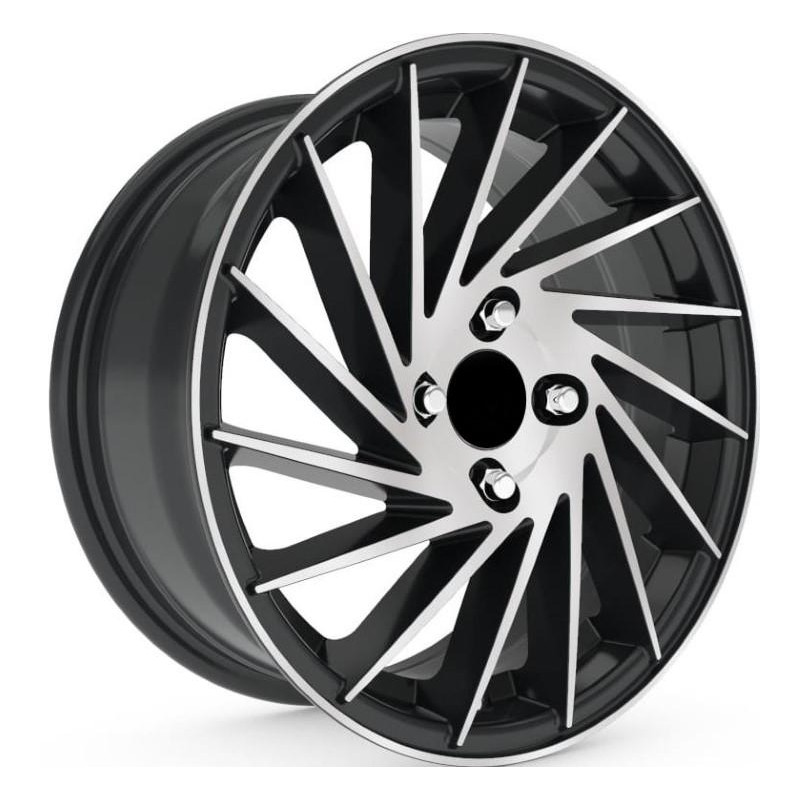 Llanta cbm 6x14 4x100 et35 67.1 black polished