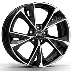 ELITE WHEELS EW15 7.5X17 5X112 ET36 66.45 BLACK POLISHED