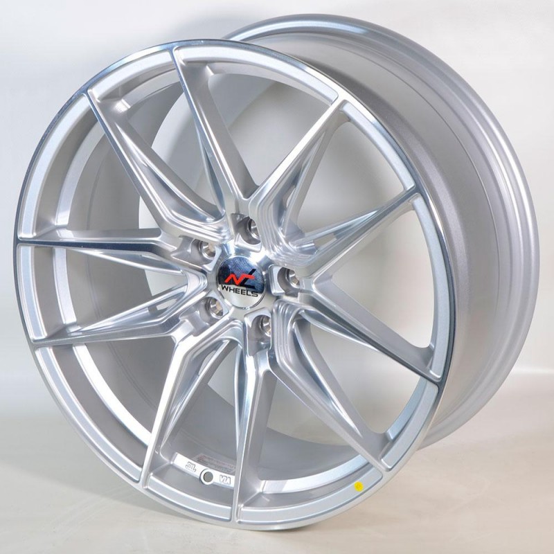 NT WHEELS NT04 8X18 5X120 ET38 72.56 SILVER POLISHED