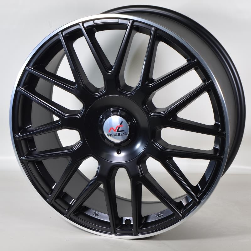 NT WHEELS NTVR3 XL 10X21 5X112/120 ET19 72.6 BLACK SATIN LIP POLISHED