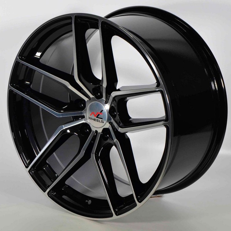 NT WHEELS NEPTUNO 9.5X19 5X120 ET40 72.6 BLACK POLISHED