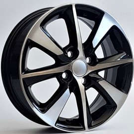 RAVEL 5.5X15 4X100 ET45 54.1 BLACK POLISHED