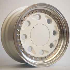 RKW15 8X15 8X100 ET25 57.1 WHITE LIP POLISHED