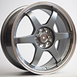 RKW21 7.5X17 8X100 ET35 73.1 GUNMETAL LIP POLISHED