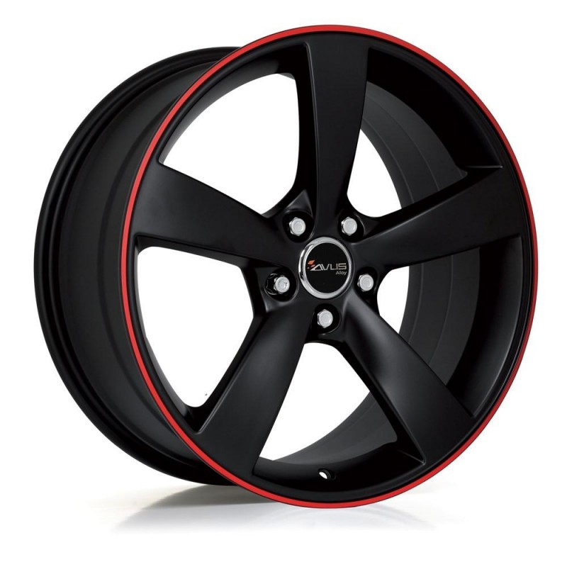 AF10 10X21 5X112 ET18 66.5 BLACK MATT RED LINE