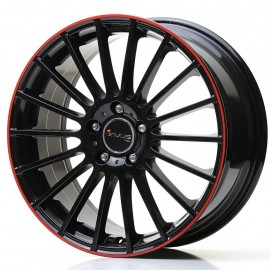 AC-M03 8X18 5X112 ET45 66.6 BLACK RED LINE