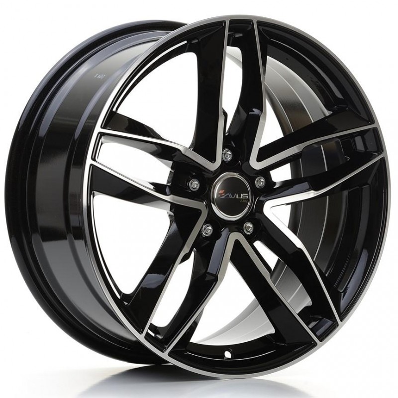 AF16 8X18 5X112 ET45 66.6 BLACK POLISHED