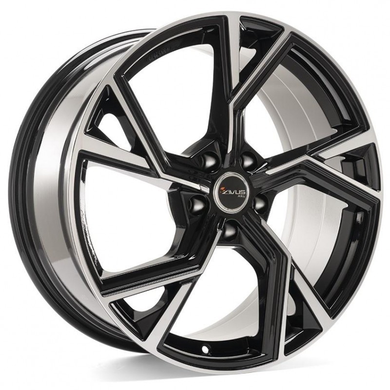 AF20 8.5X19 5X112 ET48 57.1 BLACK POLISHED