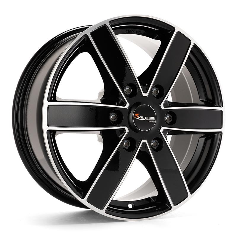 Llanta Avus AC-V61 6.5X16 6X130 ET54 84.1 Black Polished