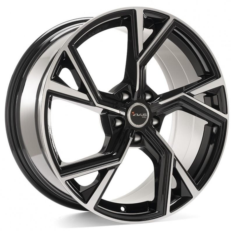 Llanta af20 8x20 5x112 et45 57.1 black polished