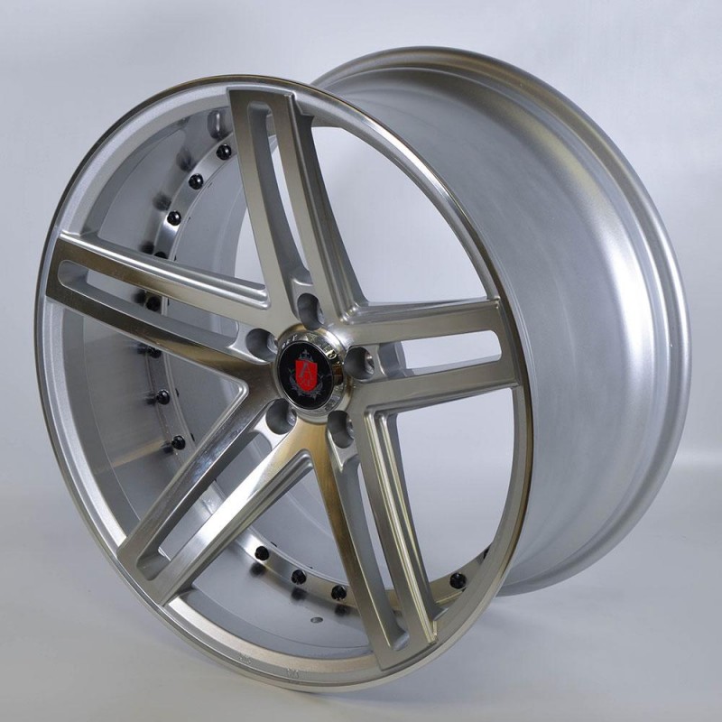AXE EX20 10X20 5X112 ET25 73.1 SILVER POLISHED.