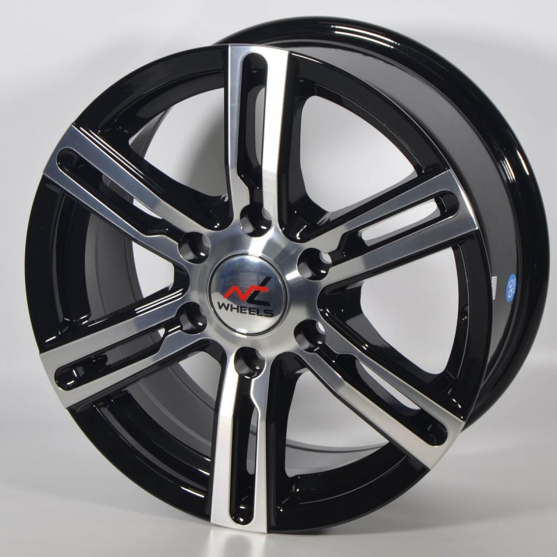 Llanta nt wheels kargin 6-sp 8x18 6x130 et53 84.1 black polished
