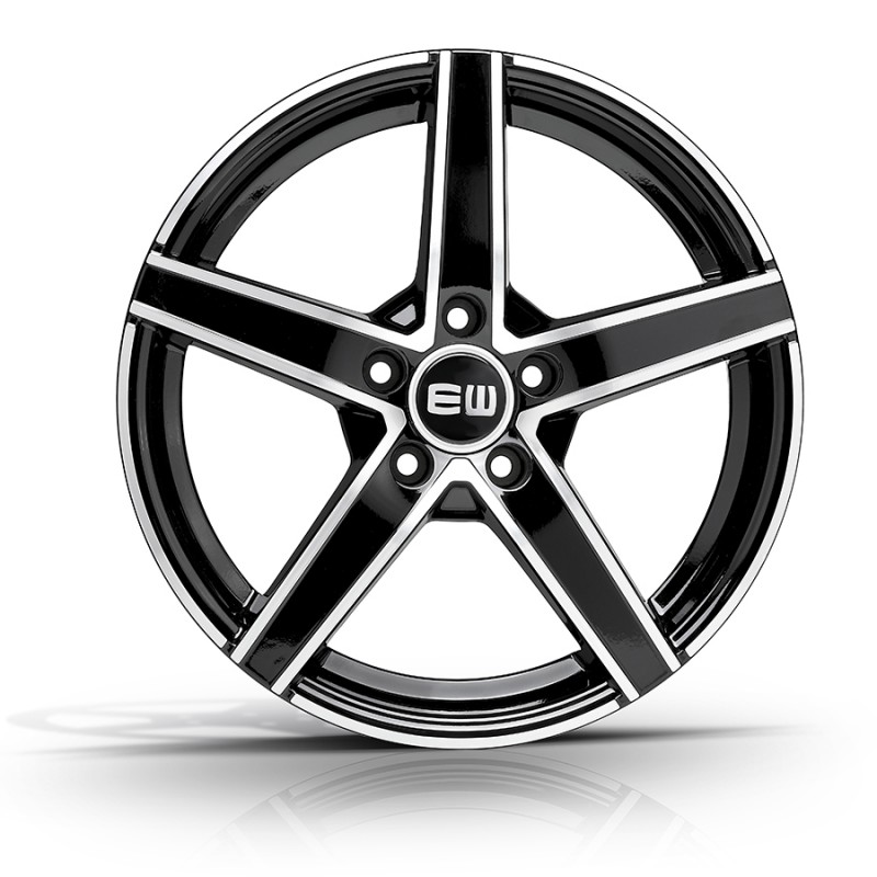 ELITE WHEELS EW12 7X17 5X108 ET42 67.1 BLACK POLISHED