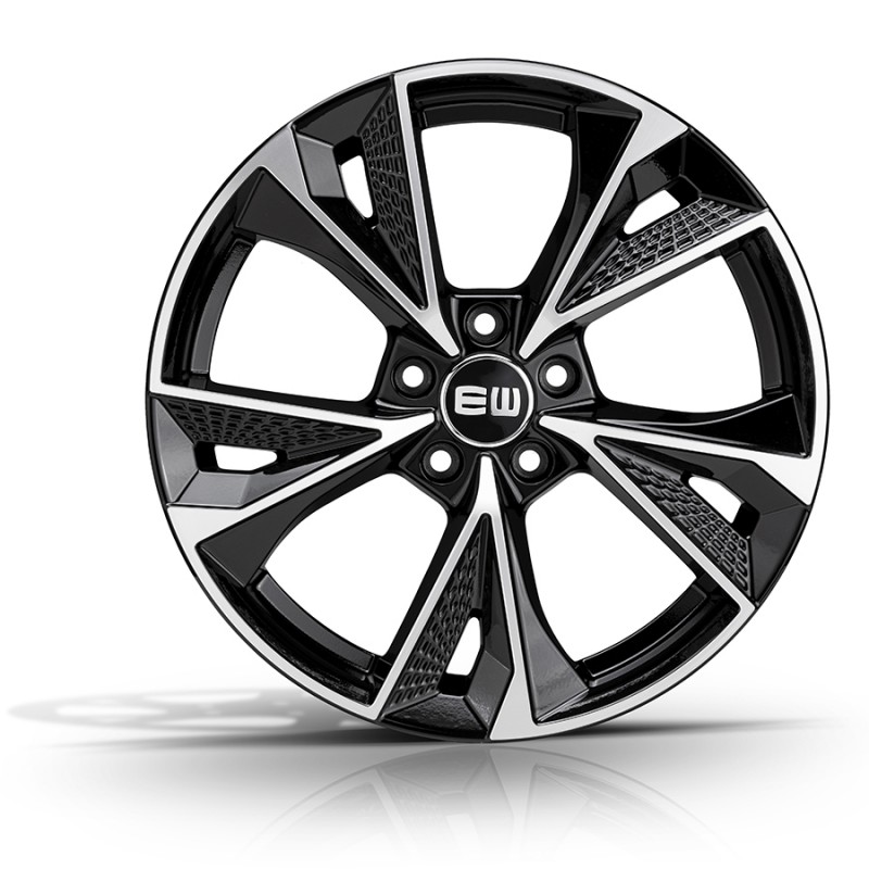 ELITE WHEELS EW15 7.5X17 5X112 ET45 66.45 BLACK POLISHED