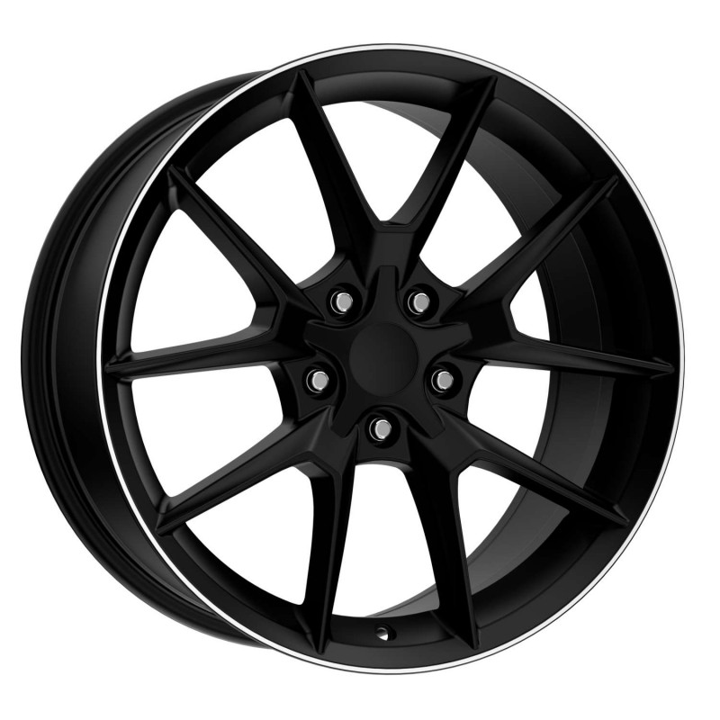 Llanta gbo 8x18 5x112 et45 66.6 black lip polished