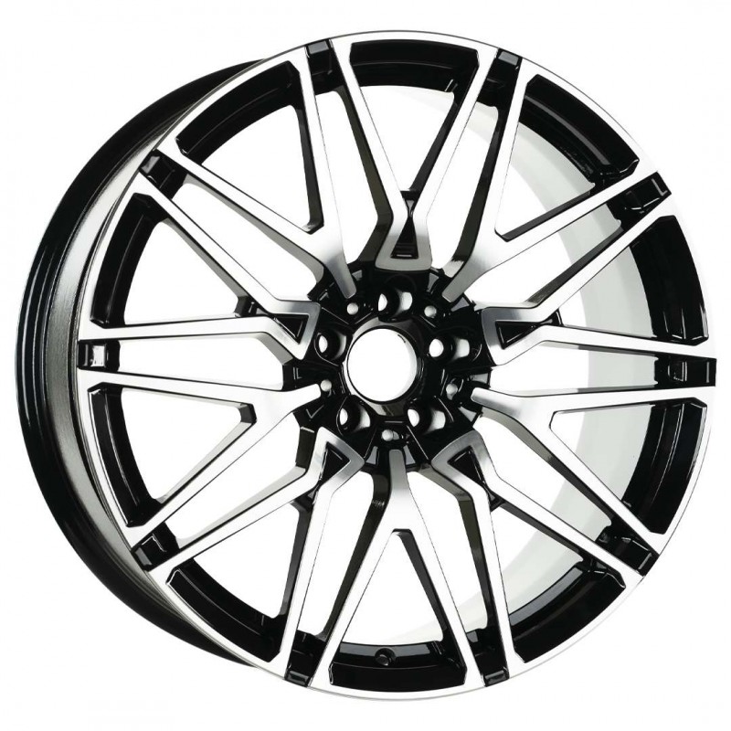 Llanta gbr 9.5x21 5x112 et37 66.6 black polished