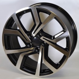 Llanta cam 7.5x17 5x100 et40 57.1 black polished