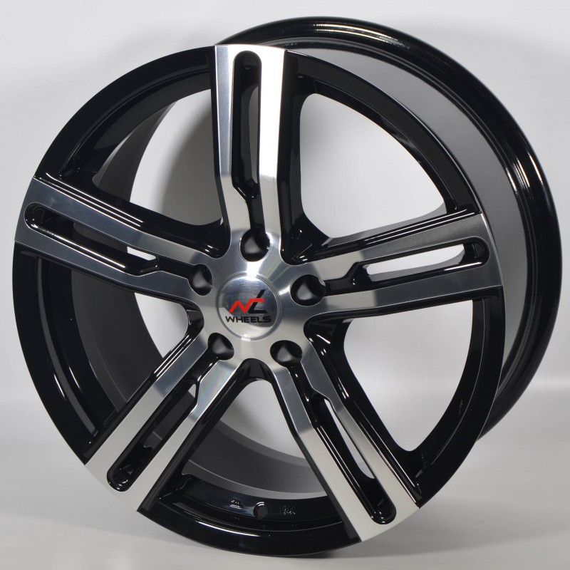 Llanta nt wheels kargin 6.5x16 5x118 et45 71.1 black polished