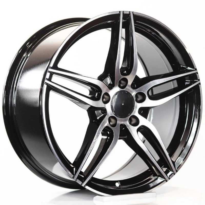 BMH 8X18 5X112 ET43 66.6 BLACK POLISHED