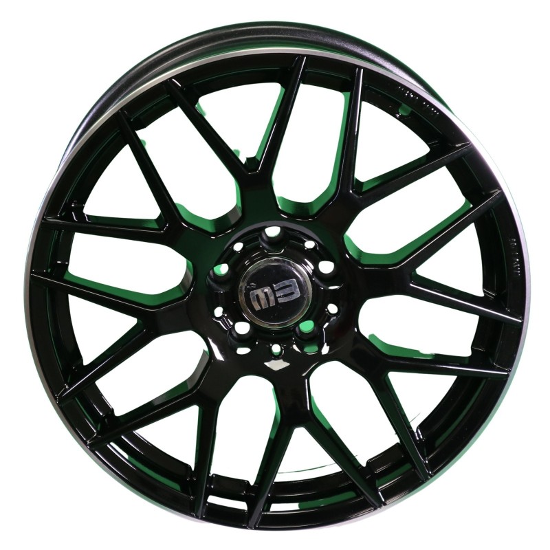 ELITE WHEELS EJ32 7.5X17 5X112 ET35 66.5 BLACK LIP POLISHED