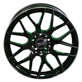 ELITE WHEELS EJ32 7.5X17 5X112 ET45 66.5 BLACK LIP POLISHED