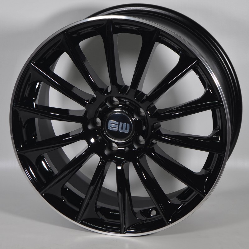 ELITE WHEELS EW02 7.5X17 5X112 ET45 66.5 BLACK LIP POLISHED