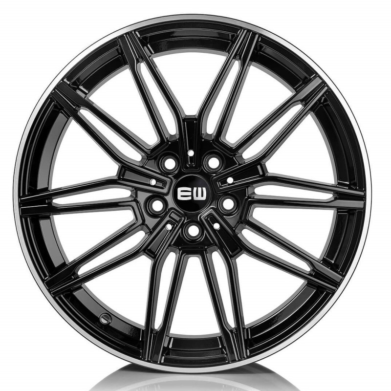 ELITE WHEELS EW17 8X18 5X112 ET43 66.6 BLACK LIP POLISHED