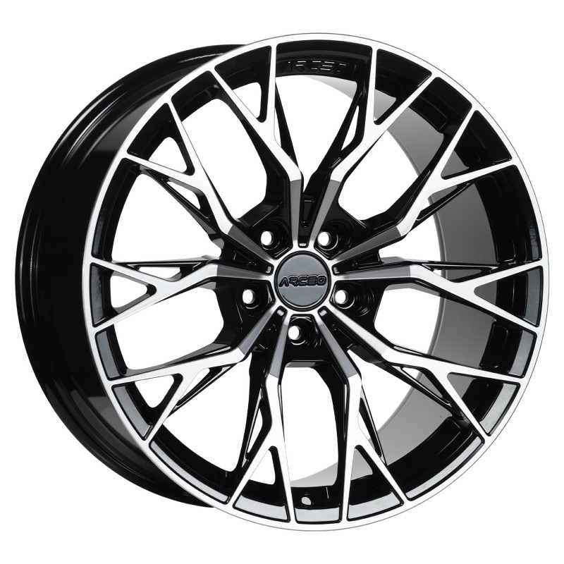 Llanta roma 9.5x19 5x120 et42 72.6 black polished