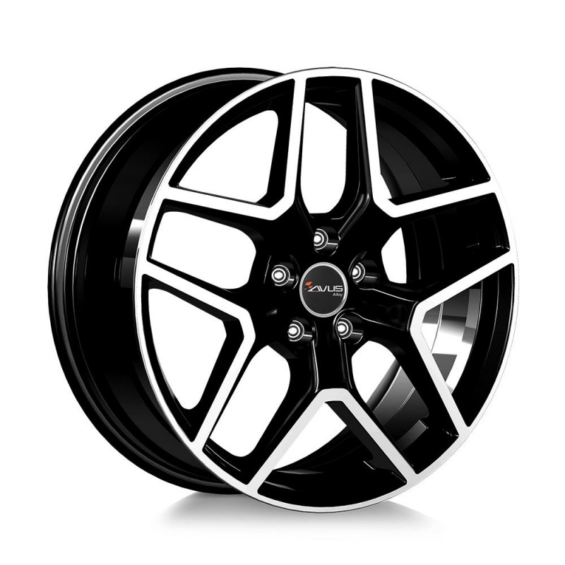 Llanta avus ac-519 7.5x18 5x110 et40 65.1 black polished