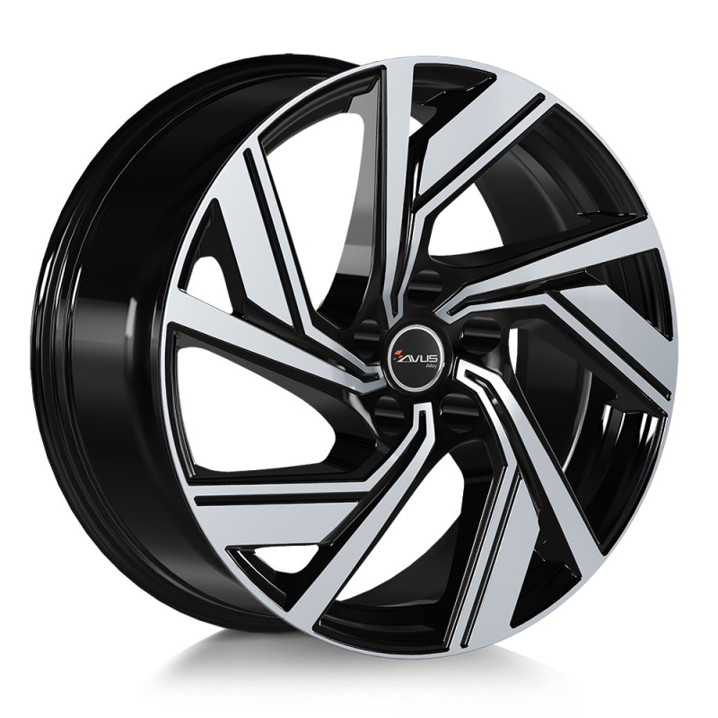 Llanta avus ac-521 8x19 5x120 et40 64.1 black polished