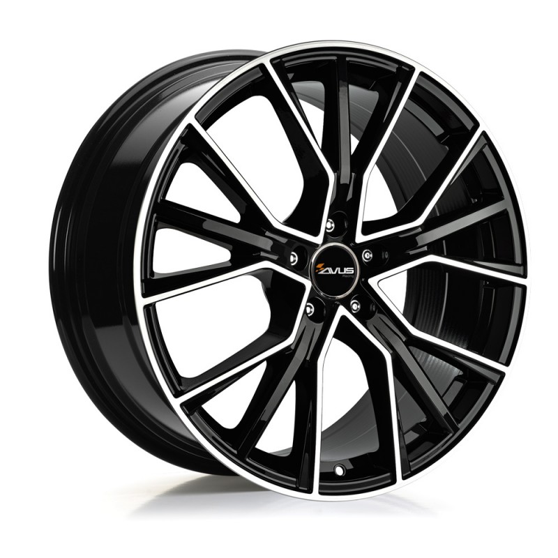 Llanta avus af18 11.5x23 5x112 et47 66.6 black polished