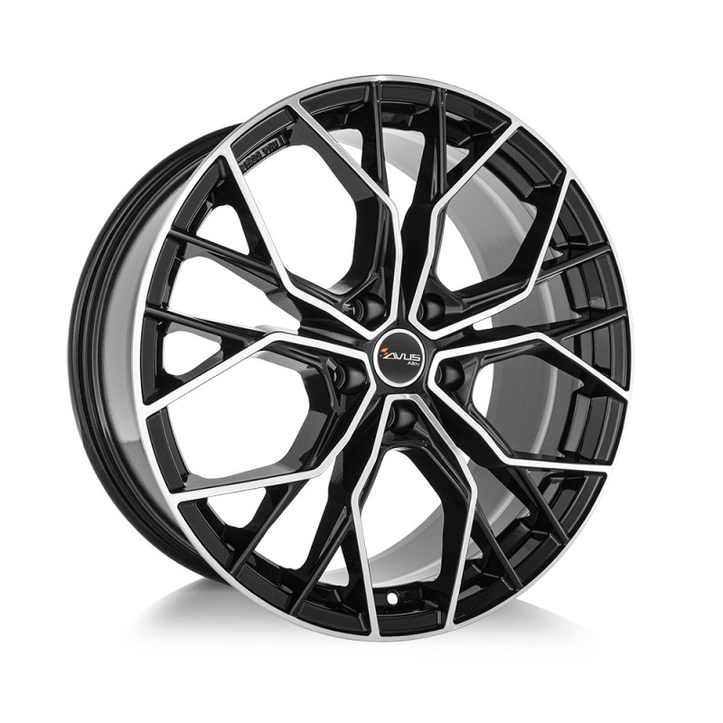 Llanta avus ac-m10 8x18 5x112 et40 66.6 black polished