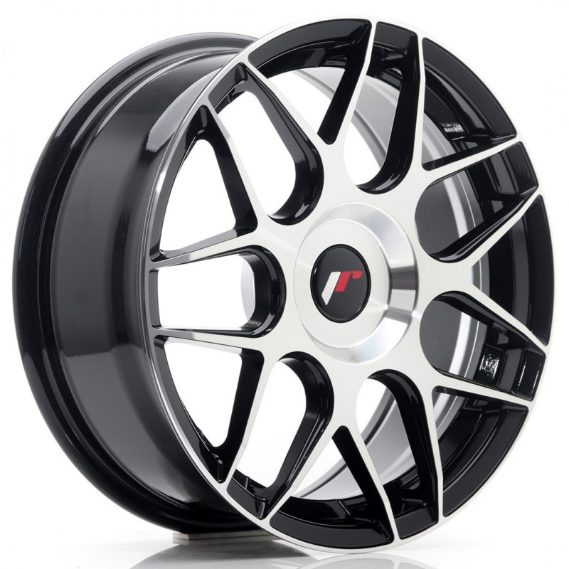 JR Wheels JR18 17x7 ET20-40 Blank Machined Black