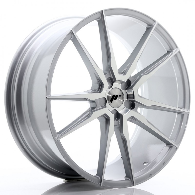 JR Wheels JR21 22x9 ET30-45 5H BLANK Silver Machined Face