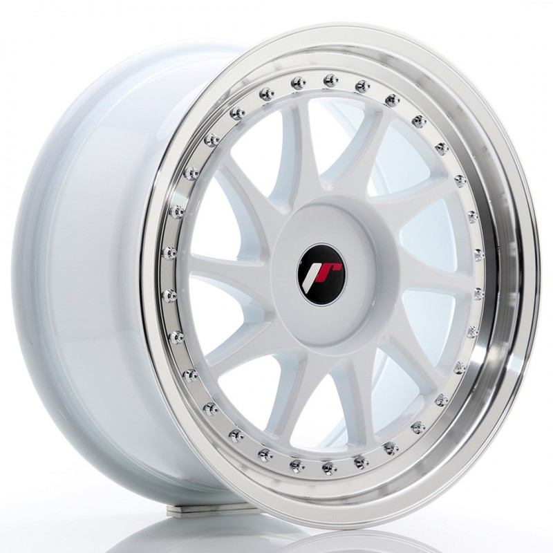 JR Wheels JR26 17x8 ET35 BLANK White w/Machined Lip