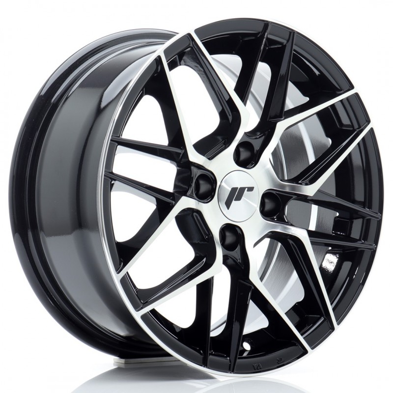 JR Wheels JR28 15x7 ET38 4x100 Gloss Black Machined Face