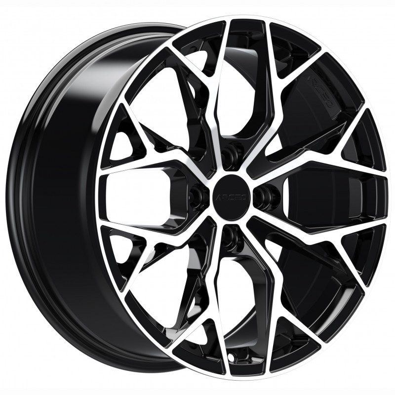 Llanta roma 7.5x17 4x108 et25 65.1 black polished 