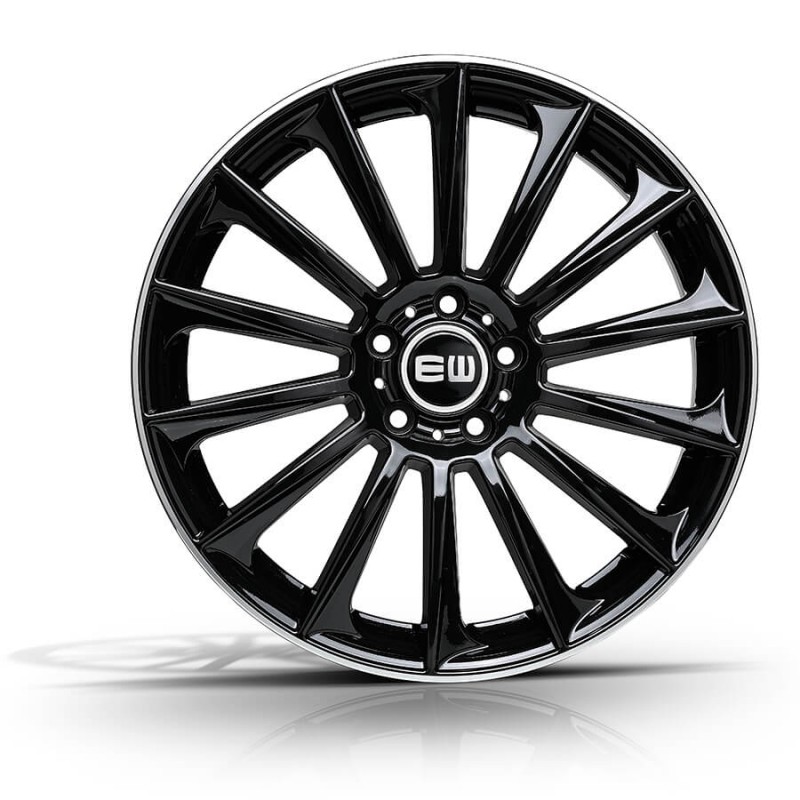 ELITE WHEELS EW02 8.5X19 5X112 ET32 66.5 BLACK LIP POLISHED