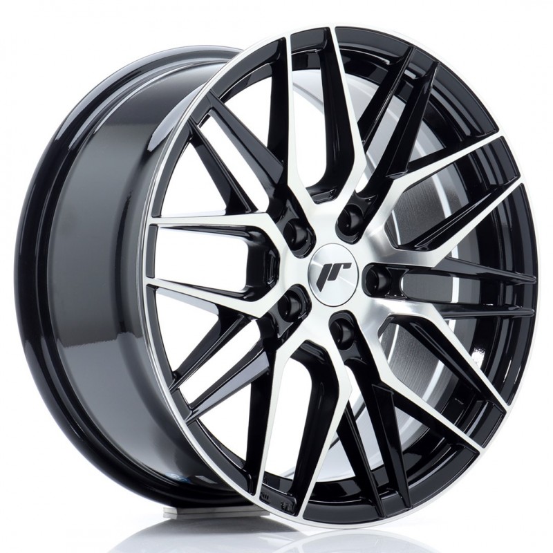 Llanta jr wheels jr28 17x8 et40 5x112 gloss black machined face