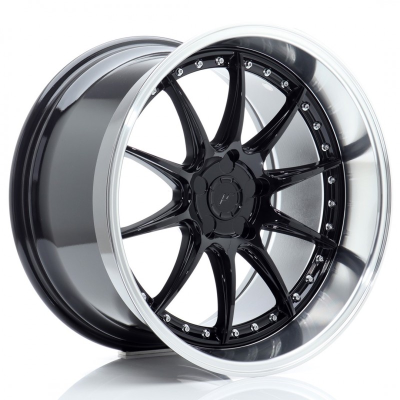 Llanta jr wheels jr41 19x11 et12-25 5h blank glossy black w/machined lip