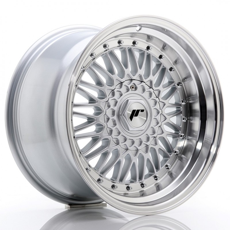 Llanta jr wheels jr9 17x10 et20 5x112/120 silver w/machined lip+silver rivets