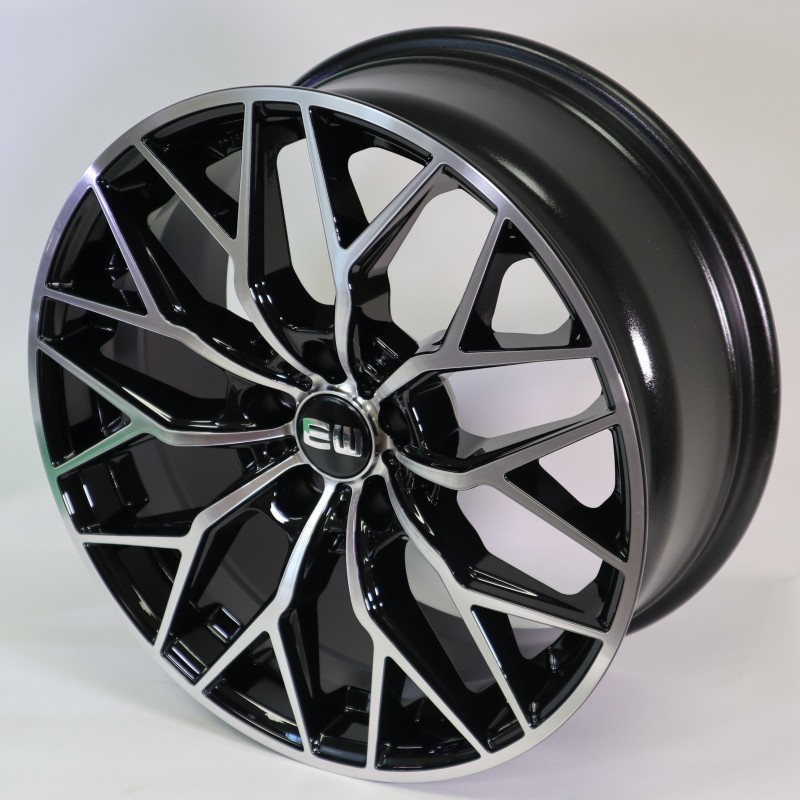 Llanta elite wheels ew22 8x18 5x112 et35 66.6 black polished