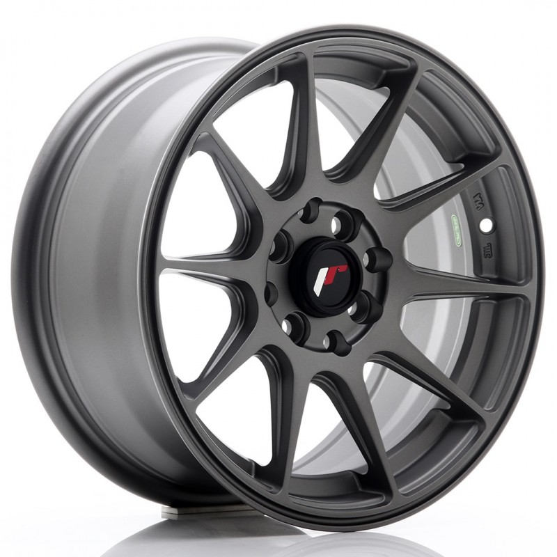 JR Wheels JR11 15x7 ET30 4x100/114 Matt Gun Metal